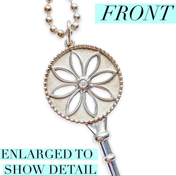 Tiffany & Co. Diamond Daisy Key WITH Chain - Picture 2 of 4